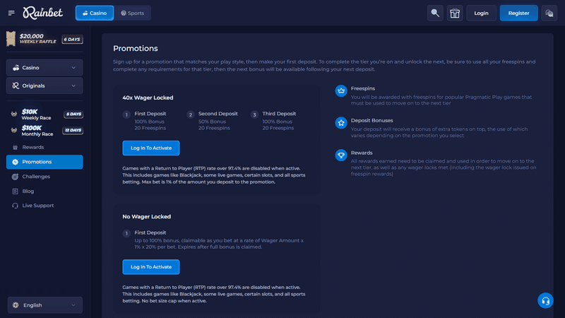 Rainbet Online casino